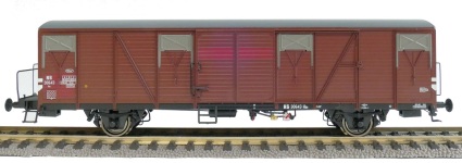 Exact-Train EX20188 - H0 - gedeckter Güterwagen HBS mit dunkle Aluminium Luftklappen der NS; Ep. III